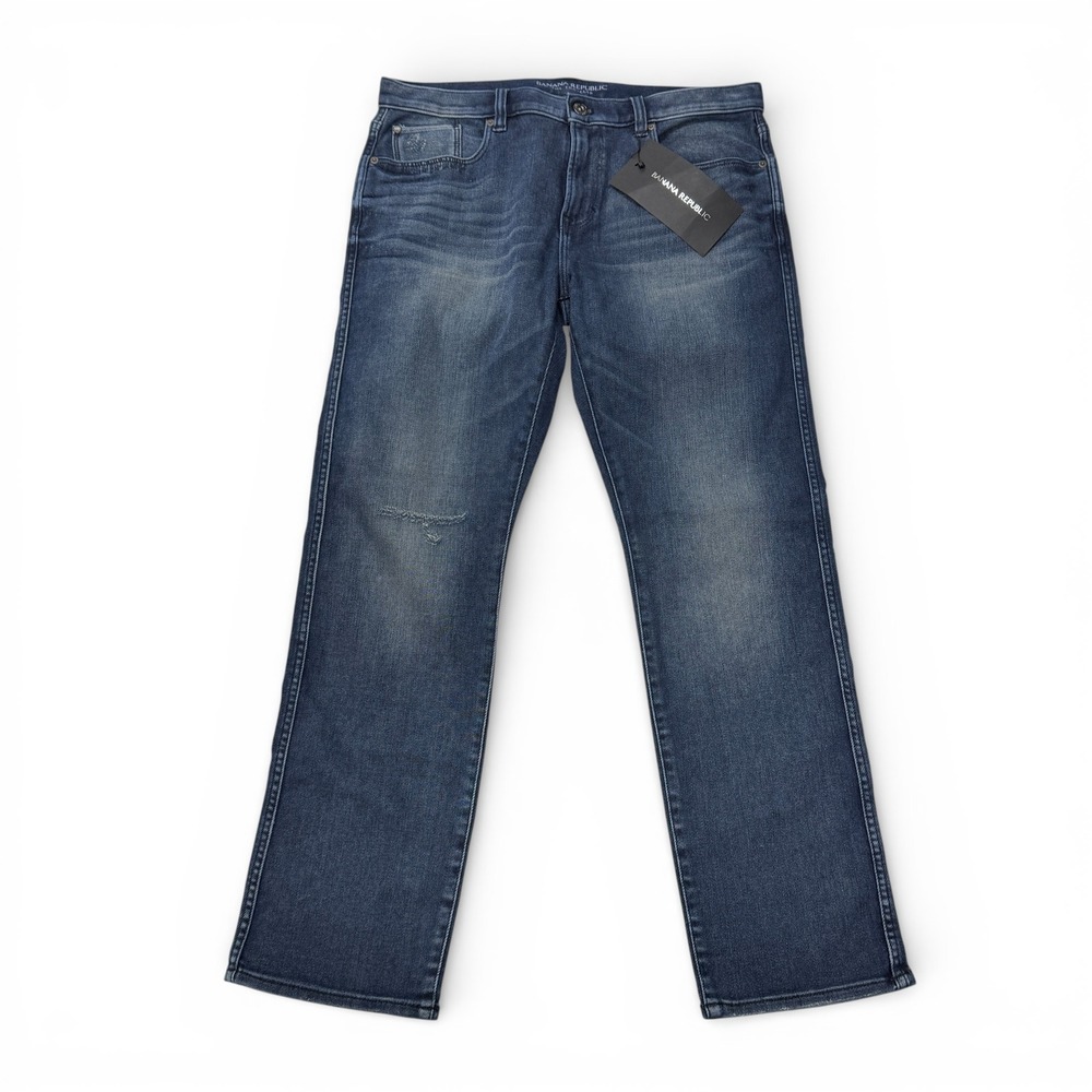 Banana Republic The Traveler Slim Fit Jeans Mens 34x30 Dark Wash‎ Japanese Denim